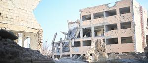 In vielen Regionen Syriens sind die Häuser aufgrund von Kriegsschäden unbewohnbar, wie hier in Dschubar, einem Viertel der Hauptstadt Damaskus.