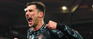 Traf nach einem dicken Patzer der VfB-Defensive: Bayerns Leon Goretzka.