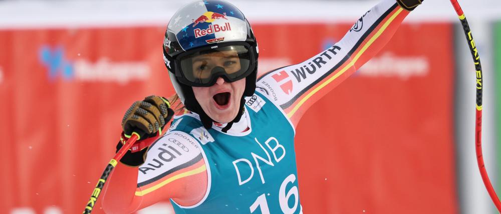 Am Freitag Zweite, am Samstag Erste: Emma Aicher brilliert beim Weltcup in Kvitfjell.