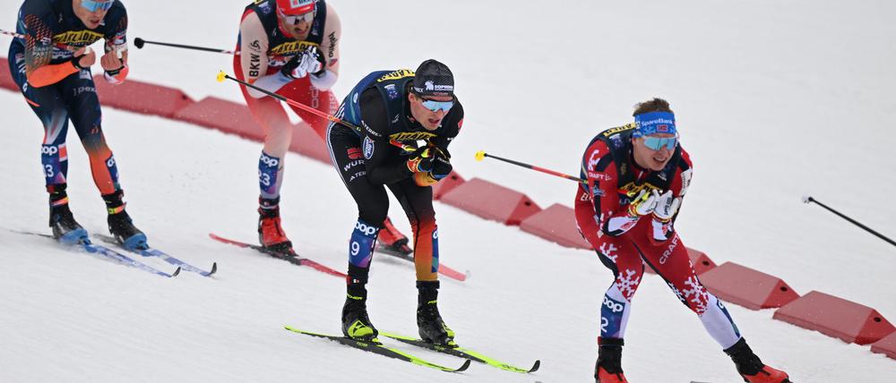 Friedrich Moch beim Skiathlon.