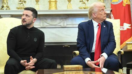 Wolodymyr Selenskyj (l.) und Donald Trump bei einem Treffen im Weißen Haus