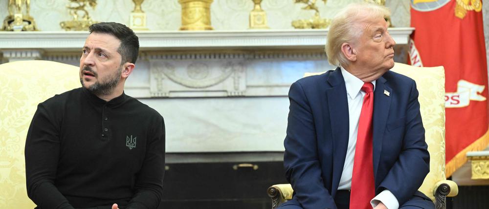 Wolodymyr Selenskyj (l.) und Donald Trump bei einem Treffen im Weißen Haus