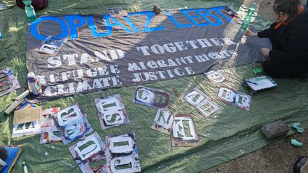 Protestcamp für Geflüchtete am Oranienplatz. 