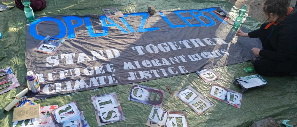Protestcamp für Geflüchtete am Oranienplatz. 