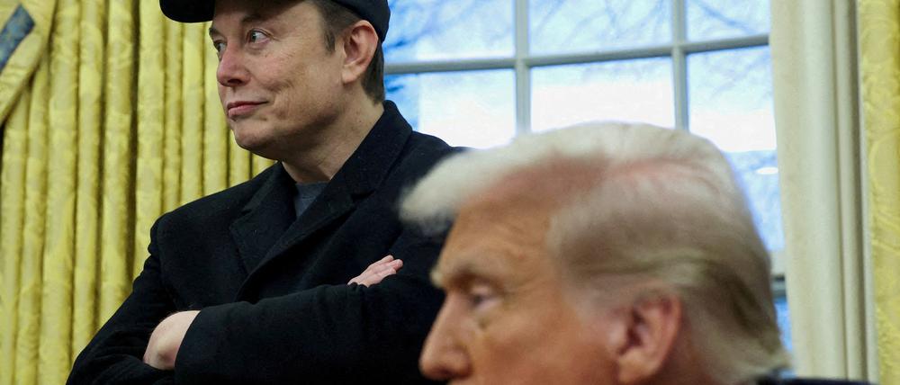 Der US-Präsident Donald Trump und Elon Musk im Oval Office.