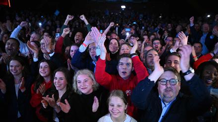 Die SPD-Wahlparty in Hamburg.