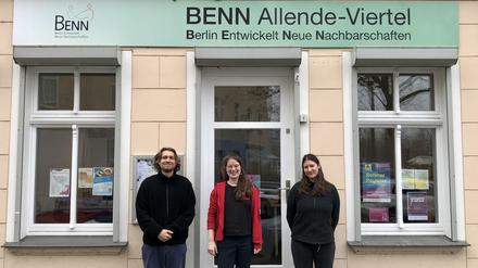 Nico, Lena (Mitte) und Lisa bilden das BENN-Allende-Team. Treptow-Köpenick