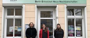 Nico, Lena (Mitte) und Lisa bilden das BENN-Allende-Team. Treptow-Köpenick