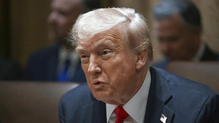 Donald Trump leitet seine erste Kabinettssitzung nach seiner Wiederwahl im Weißen Haus.