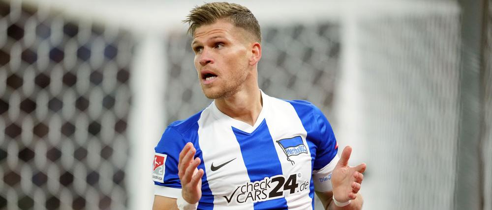 Kann es womöglich auch als Schauspieler: Hertha-Profi Florian Niederlechner.