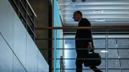 Unions-Kanzlerkandidat und CDU-Bundesvorsitzender, kommt zu Sondierungsgesprächen von Union und SPD nach der Bundestagswahl. 