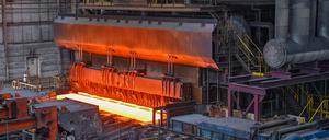 Das Warmwalzwerk der ArcelorMittal in Eisenhüttenstadt. Stahlwerke stecken aktuell in der Krise. (Archivbild) 