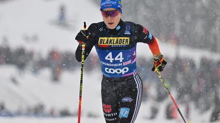 Katharina Hennig hat nach starkem Start eine Medaille verfehlt.