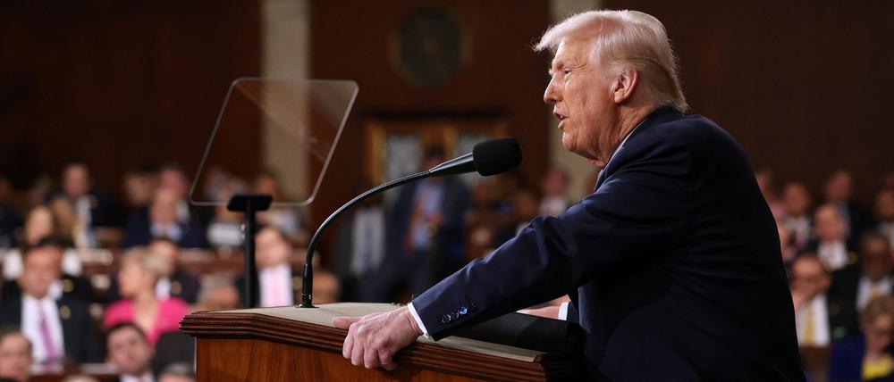 Donald Trump vor dem Kongress. 