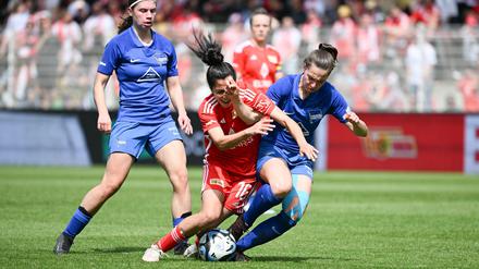 In der vergangenen Saison standen sich die Frauen von Hertha und Union noch in der Regionalliga gegenüber.