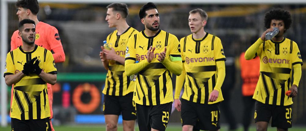 Kapitän Emre Can (M) fand nach dem Spiel deutliche Worte.