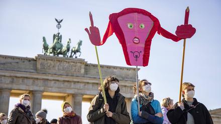  Demonstration zum Internationalen Frauentag in Berlin am 8. März 2021. (Archivbild)