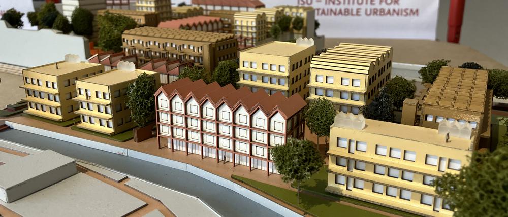 Entwurf für ein buntes Quartier an der Havel in Potsdam.