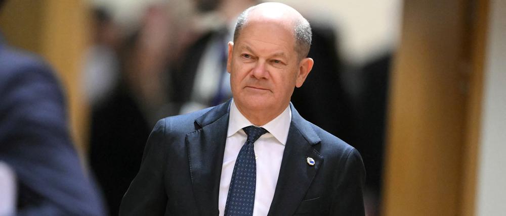 Olaf Scholz in Belgien.