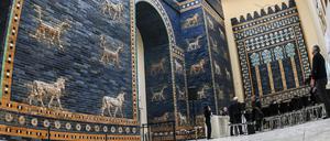 Das Ischtar-Tor im Südflügel vom Pergamonmuseum bei einer Besichtigung zum Start des zweiten Bauabschnitts im Pergamonmuseum.