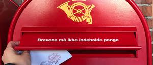 Ein Briefkasten in Kopenhagen (Dänemark), aufgenommen am 16.12.2017..