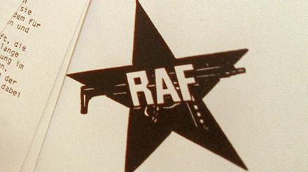 Ein Symbol der RAF auf einem Schreiben der Rote Armee Fraktion (RAF).