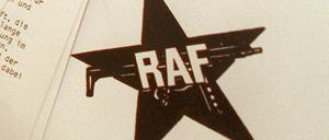 Ein Symbol der RAF auf einem Schreiben der Rote Armee Fraktion (RAF).