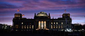 Das Reichstagsgebäude des Deutschen Bundestages.