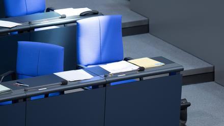 Leerer Stuhl im Bundestag