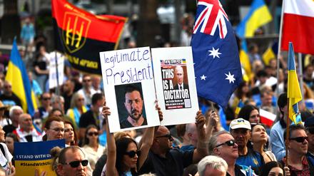 Pro-ukrainische Demonstration in Australien.