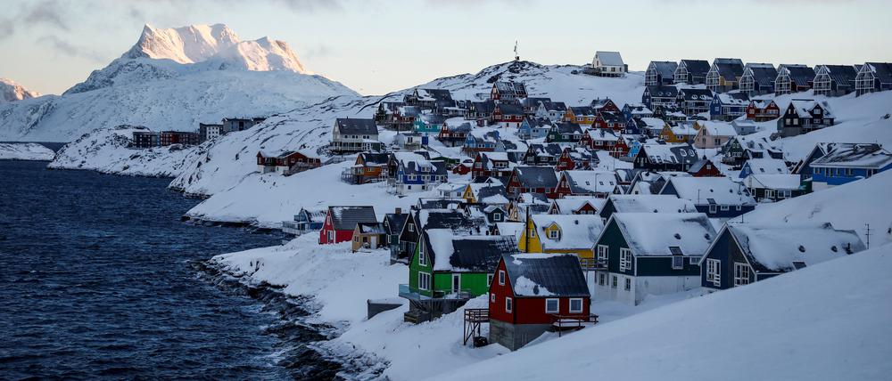 Grönlands Hauptstadt Nuuk: im Winter wenig Sonne, aber viel Schnee.