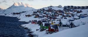 Grönlands Hauptstadt Nuuk: im Winter wenig Sonne, aber viel Schnee.