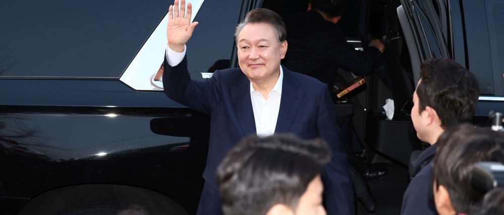 Wieder auf freiem Fuß: Südkoreas suspendierter Präsident.   