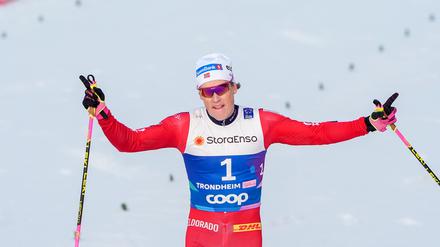 Triumph vor der Ziellinie: Johannes Kläbo.