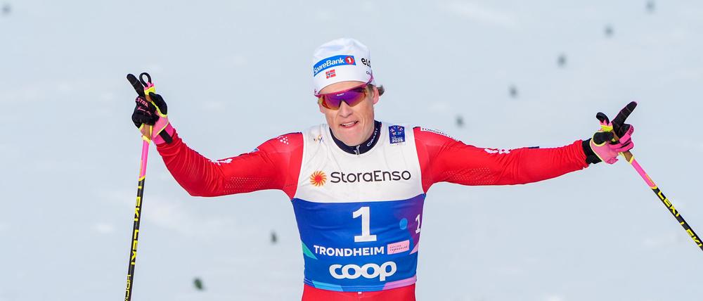 Triumph vor der Ziellinie: Johannes Kläbo.