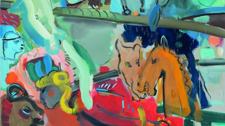 Barbara Quandts Bild „Mauer am Brandenburger Tor“, 1990.