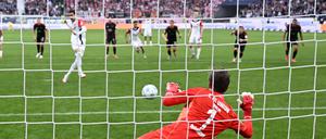 In der fünften Minute der Nachspielzeit rettete Frederik Rönnow Unions Vorsprung mit einem gehaltenen Elfmeter.