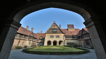 Der Ehrenhof des Schlosses Cecilienhof wird künftig Teil des Museumsrundgangs.