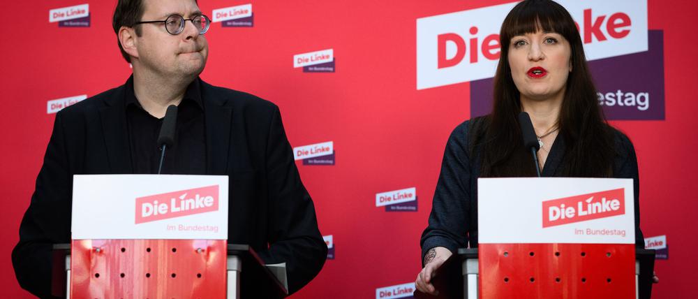 Sören Pellmann und Heidi Reichinnek kündigen einen Eilantrag vor dem Bundesverfassungsgericht an.