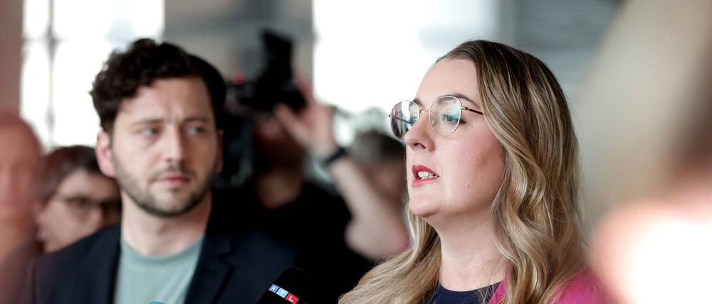 Grünen-Fraktionschefin Katharina Dröge erläutert das Nein der Grünen zum Schuldenpaket von Schwarz-Rot.