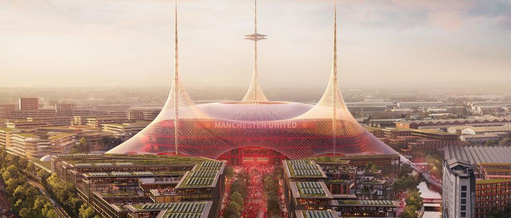 So könnte das neue Stadion von Manchester United aussehen. Noch ist die Entscheidung nicht endgültig.
