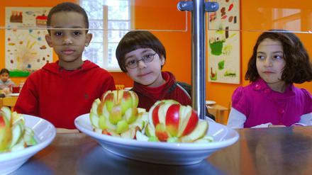 Obst in einer Berliner Grundschule.