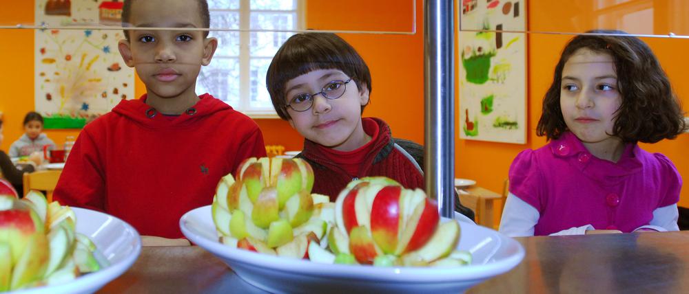 Obst in einer Berliner Grundschule.