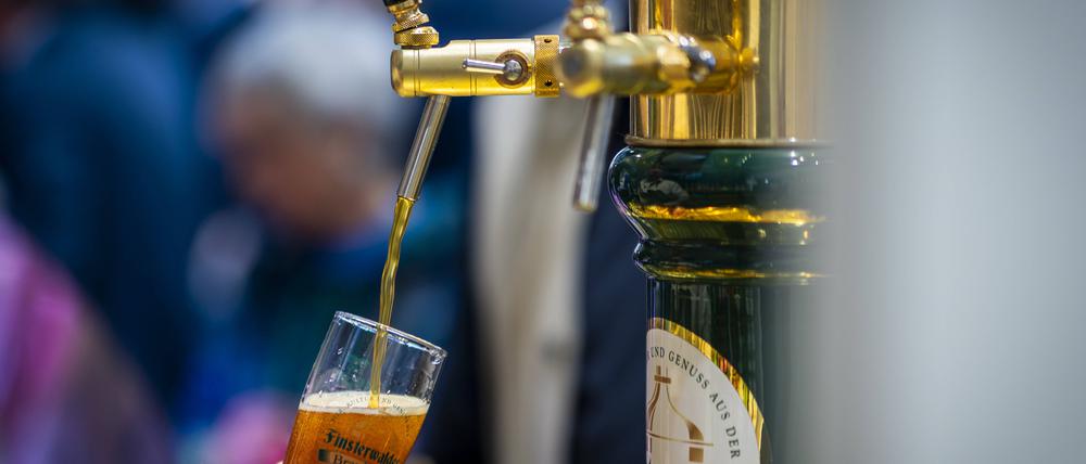 Ein Bier wird gezapft, aufgenommen in Berlin, 22.01.2025. Berlin Deutschland *** A beer is tapped, taken in Berlin, 22 01 2025 Berlin Germany Copyright: xAmreixSchulzx
