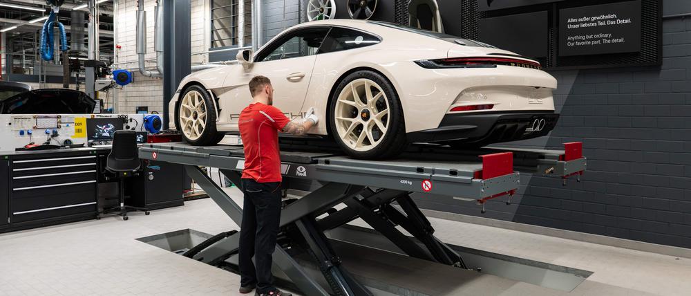 Porsche-Fertigung in Stuttgart-Zuffenhausen.