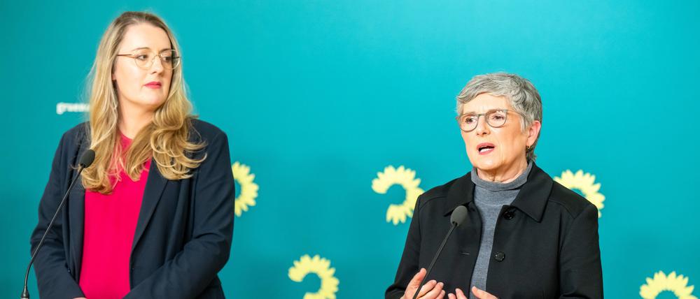 Gut verhandelt, aber was kommt jetzt? Grünen-Fraktionschefinnen Katharina Dröge (l.) und Britta Haßelmann.