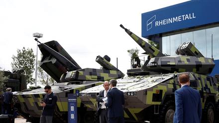 Ein Skyranger 30 Kurzstrecken-Luftverteidigungssystem von Rheinmetall wird auf der internationalen Fachmesse für Land- und Luftverteidigung und Sicherheit Eurosatory ausgestellt (Symbolbild).