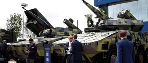 Ein Skyranger 30 Kurzstrecken-Luftverteidigungssystem von Rheinmetall wird auf der internationalen Fachmesse für Land- und Luftverteidigung und Sicherheit Eurosatory ausgestellt (Symbolbild).
