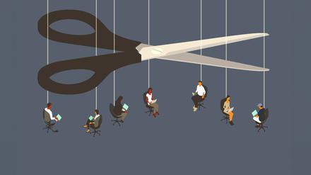 Jobs am seidenen Faden: Vor allem in der Industrie werden viele Stellen gestrichen.