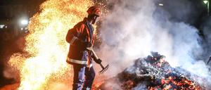 Osterfeuer in Frohnau in Berlin, Berlin Deutschland.